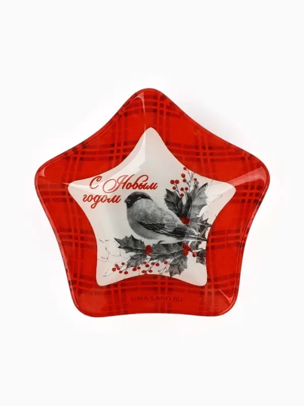 Соусник стеклянный новогодний &laquo;С новым годом&raquo;, 10.8&times;10.3 см, 80 мл