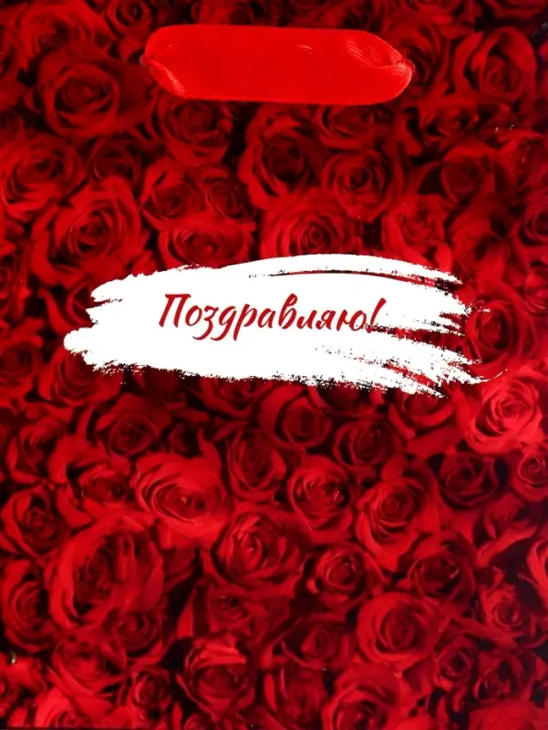 Пакет подарочный вертикальный «Поздравляю», S 12×15×5.5 см Пакет подарочный вертикальный «Поздравляю», S 12×15×5.5 см