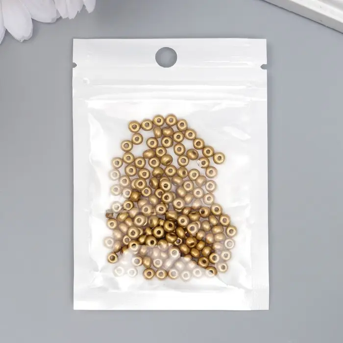 Бисер стекло 6/0  Бисер стекло 6/0 "Металлик. Золото" 10 гр