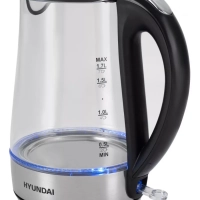 Чайник HYK-G8406 1.7л. 2200Вт прозрачный черный