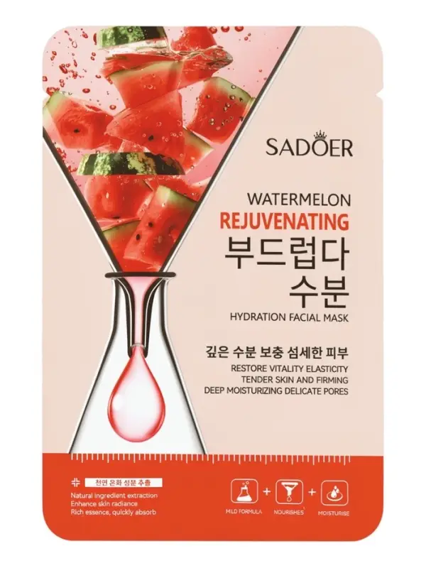 Успокаивающая маска для лица Sadoer &laquo;Арбуз&raquo;, 25 мл