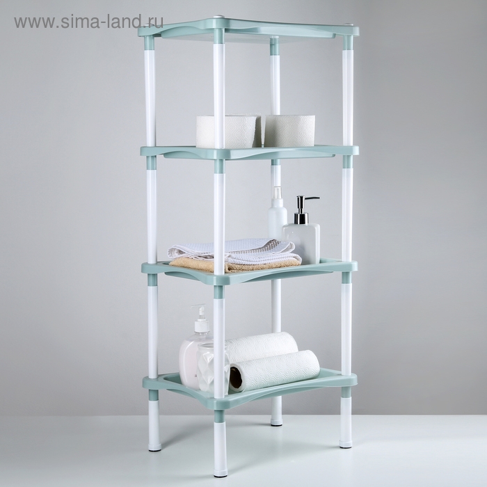 Этажерка напольная с полками 4-х секционная Krita, цвет серая мистерия Этажерка напольная с полками 4-х секционная Krita, цвет серая мистерия