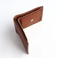 Портмоне мужское, без застёжки, отдел для карт, монет, коричневое