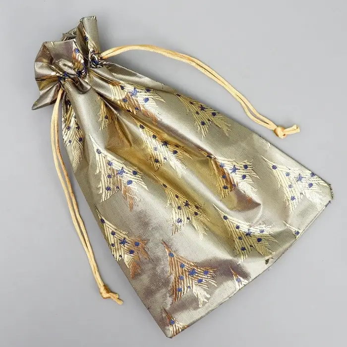 Мешочек подарочный парча &laquo;Новогодняя ночь&raquo;, 16&times;24 см &plusmn; 1.5 см