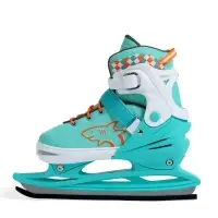 Коньки детские раздвижные BlackAqua, р. 27-30, для фитнеса, мятные, оранжевые Коньки детские раздвижные BlackAqua, р. 27-30, для фитнеса, мятные, оранжевые