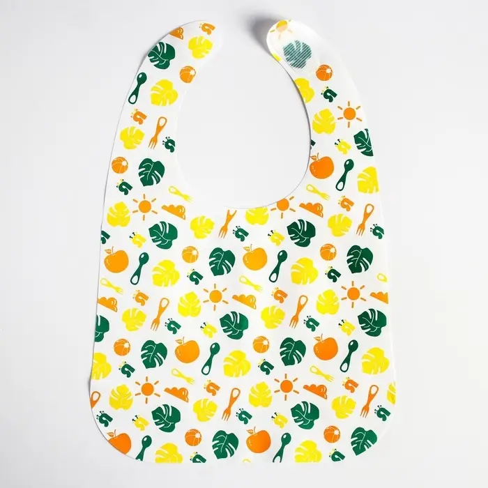 Нагрудник для кормления Крошка Я &laquo;Вкусная история&raquo; непромокаемых на липучке, 3 шт.