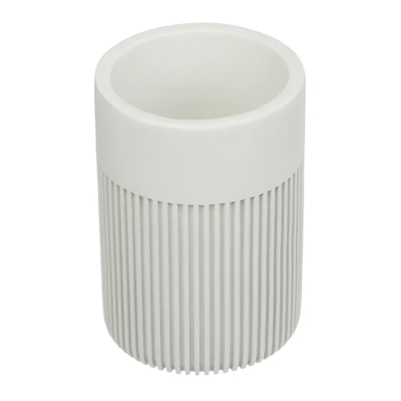 Стакан для ванной комнаты тм VETTA Модена, полирезин, молочный, 7x7x10 см