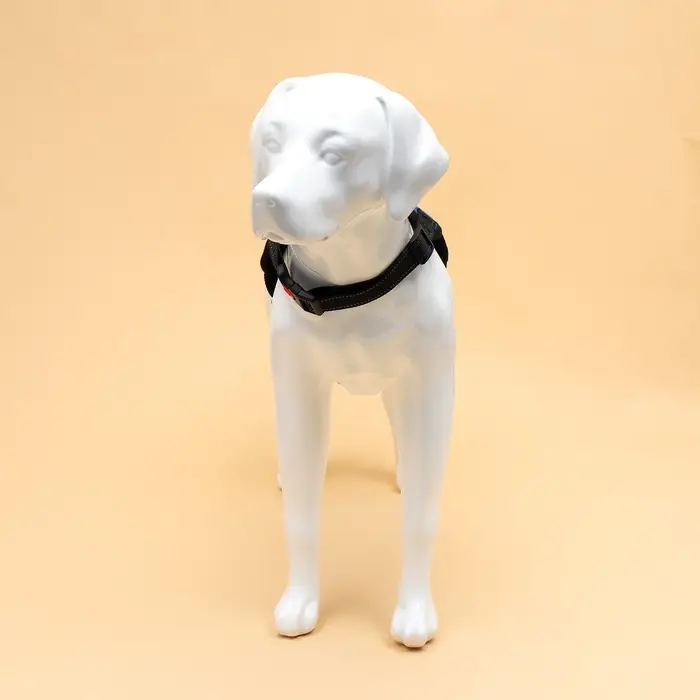 Шлейка К7, размер XL, ОГ 74-92 см, вес 28-47.5 кг, мягкая, светоотражающая, синяя