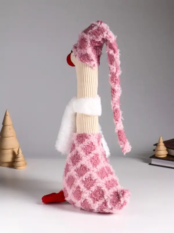 Кукла интерьерная "Гусь в розовом колпаке" 23х10х60 см