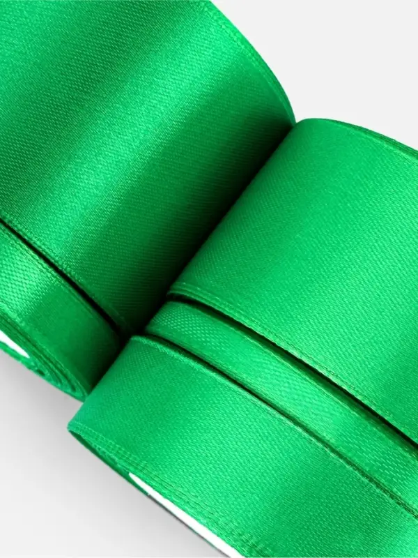 Атласная лента, набор 5 шт., 6/10/20/40/50 мм, 23&plusmn;1 м, зелёная №19