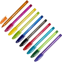 Набор шариковых ручек Attache Trio,лин 0,5мм, 10 цв/наб,масл, не авт