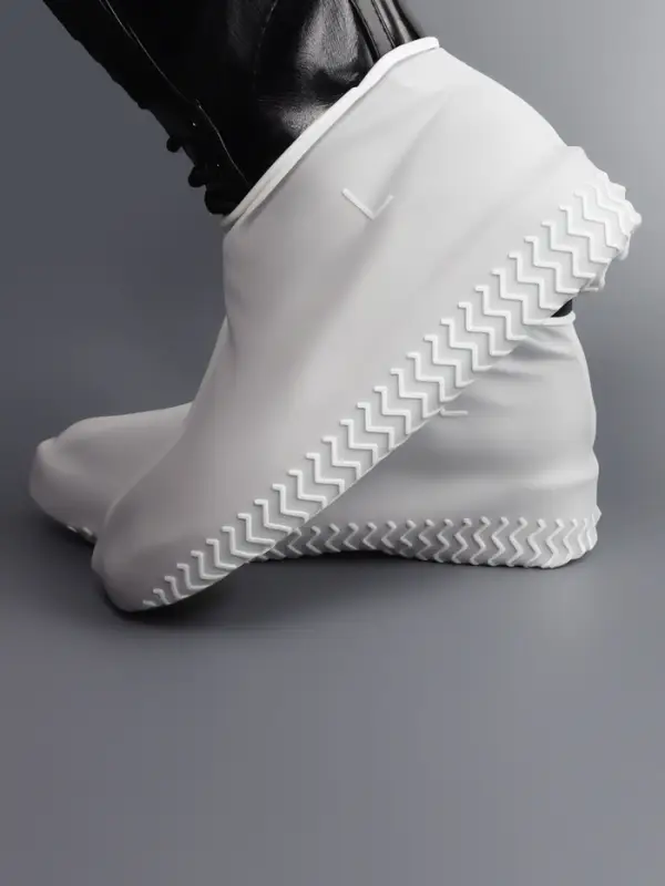 Чехлы для обуви, силиконовые, р-р L (40-44), 29 см, пара, белые