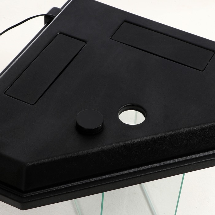 Аквариум Аквариум "Дельта" угловой с крышкой, 100 литров, 55 х 55 х 39,5/45,5 см, чёрный