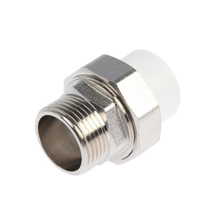 Муфта комбинированная Муфта комбинированная "СТМ", разъемная (американка), d=20 мм x 3/4", наружная резьба