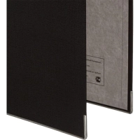 Папка-регистратор Комус Экономи 75мм черная, ПБП1, карм.кор., мет.уг