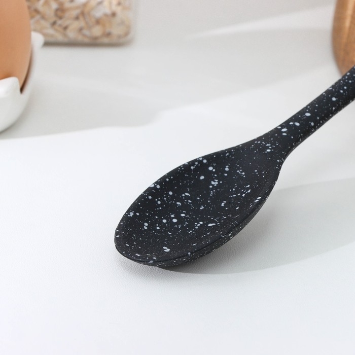 Ложка гарнирная Доляна «Орион», силикон, 21×4,3 см, цвет чёрный Ложка гарнирная Доляна «Орион», силикон, 21×4,3 см, цвет чёрный