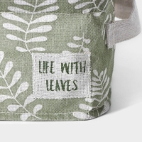Органайзер для белья Доляна Leaves, 2 ячейки, 22×13×11 см, цвет зелёный
