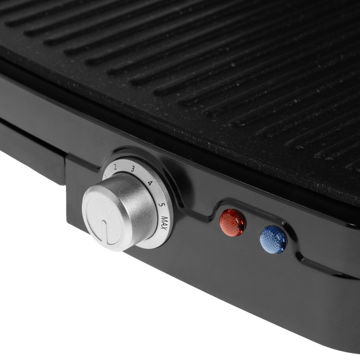 Гриль электрический Zelmer ZPR2000, 2200 Вт, антипригарное покрытие, 29х23 см, чёрно-серый