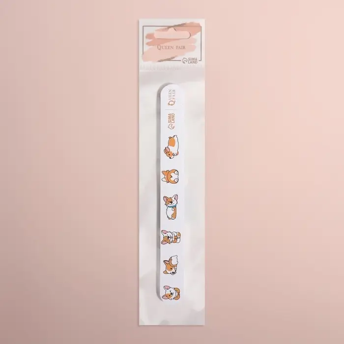 Пилка для ногтей &laquo;Корги&raquo;, прямая, 180/240 грит, 18 см