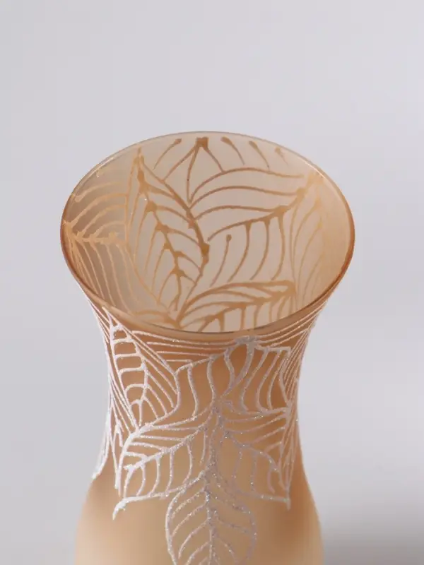 Ваза «Кармен» листья, волна, h=26 см, стекло, пудра Ваза «Кармен» листья, волна, h=26 см, стекло, пудра