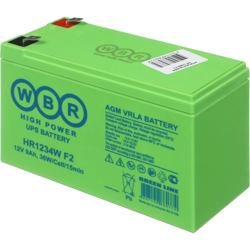 Батарея для ИБП WBR HR1234W F2 12В 9А.ч