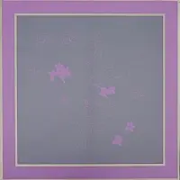 Пленка для цветов матовая, «Цветы с каймой», 58×58 см, сиреневый