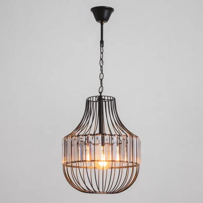 Светильник подвесной BayerLux &laquo;Грелин&raquo; Е27, 40 Вт, чёрный, 30&times;30&times;70 см