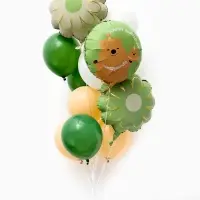 Воздушные шары "Капибара с ромашкой" фольга, латекс, набор 12 штук