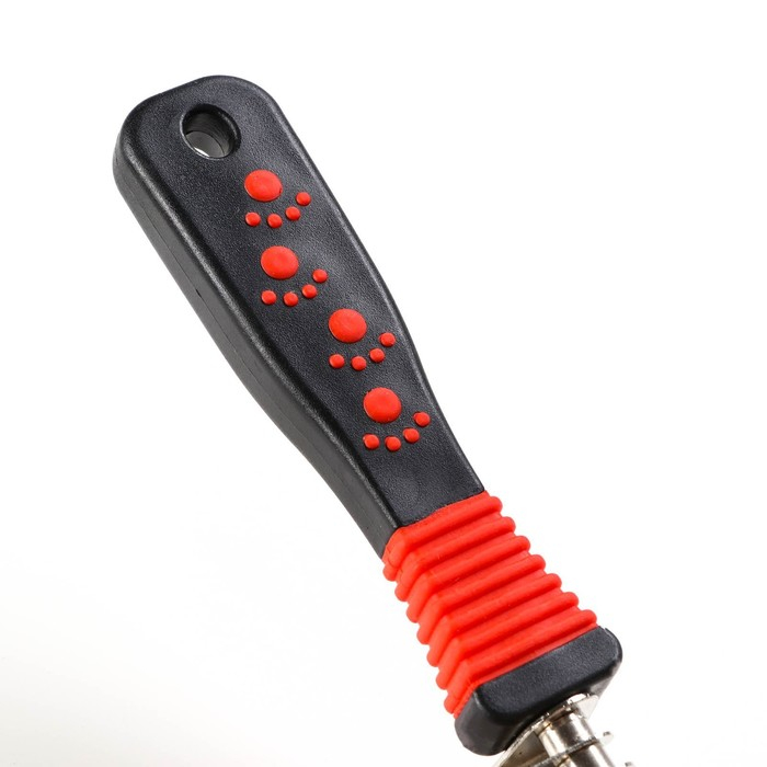 Колтунорез боковой 9 лезвий, 6,5 х 19 см, чёрно-красный Колтунорез боковой 9 лезвий, 6,5 х 19 см, чёрно-красный