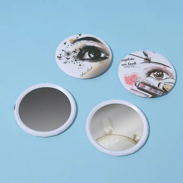 Зеркало карманное «Взгляд», d 7 см, рисунок МИКС Зеркало карманное «Взгляд», d 7 см, рисунок МИКС