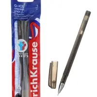 Ручки гелевые ErichKrause G-Ice Stick Original, 3 штуки, узел 0.5 мм, чёрный
