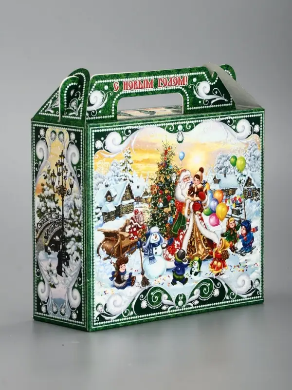 Подарочная коробка новогодняя «Чудо тройка» Чемоданчик малый, 17.3×6.5×15 см Подарочная коробка новогодняя «Чудо тройка» Чемоданчик малый, 17.3×6.5×15 см