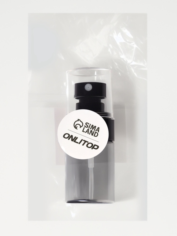 Бутылочка д/хранения с распылителем 30мл d3,4*9см чёрный накл ОТ Бутылочка д/хранения с распылителем 30мл d3,4*9см чёрный накл ОТ