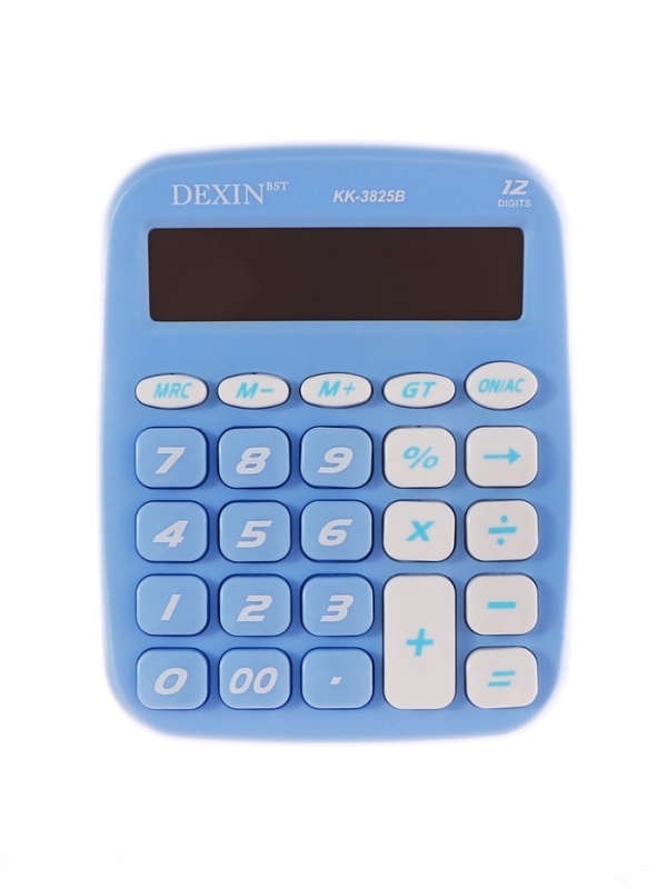 Калькулятор настольный 12-разрядный КК-3825В, голубой Калькулятор настольный 12-разрядный КК-3825В, голубой