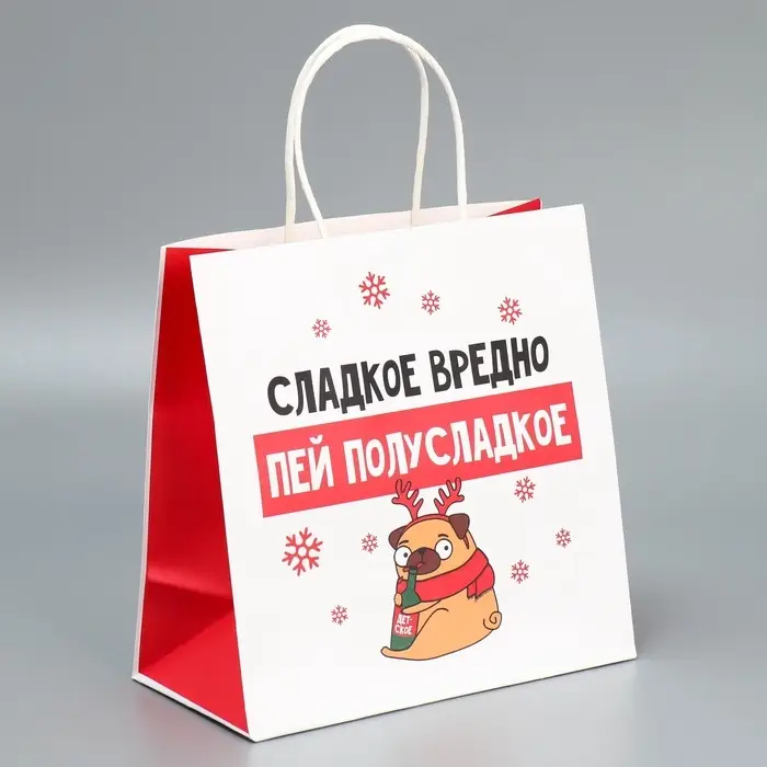 Набор пакетов подарочных новогодних &laquo;Пусть мечты сбудутся&raquo;, 6 шт., 22&times;22&times;11 см