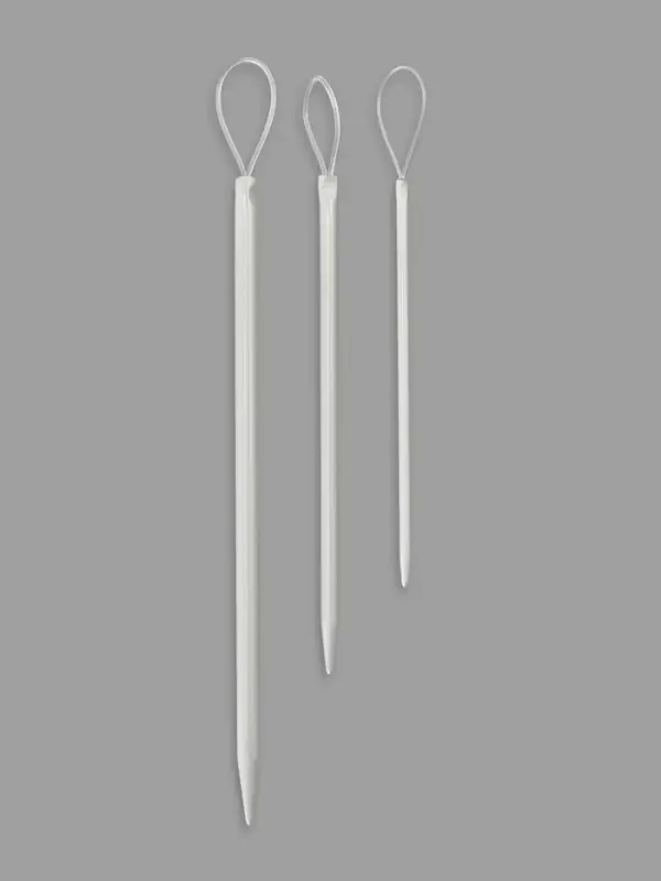 Набор спиц для продевания резинки/тесьмы/шнура, d=2/3/4 мм, 3 шт., серый