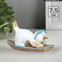 Фигурка полистоун TAKE IT EASY &laquo;Пингвин на борде&raquo;, 14&times;5.5&times;7.5 см