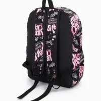 Рюкзак молодёжный на молнии, с карманами, 30&times;13&times;42 см, розовый