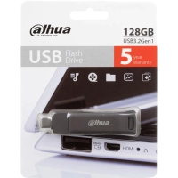 Флеш-память Dahua 128 ГБ, USB3.2 Gen1 Type A и Type C DHI-USB-P629-32-128GB