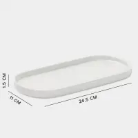 Блюдо сервировочное Magistro White Snow, 24.5&times;11&times;1.5 см, фарфор, белое