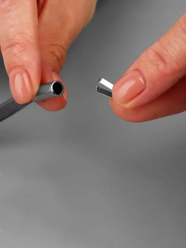 Наконечник для шнура цилиндр, d=6&times;15 мм, 4 шт., цвет серебряный