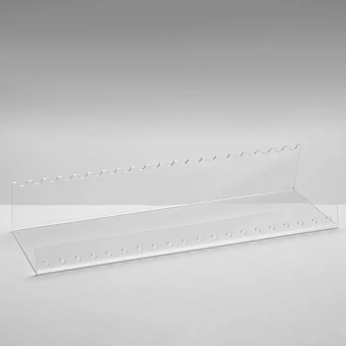 Подставка горизонтальная для ручек и карандашей 20 шт., 31.5&times;11&times;6 см, оргстекло 2 мм В ЗАЩИТНОЙ ПЛЁНКЕ