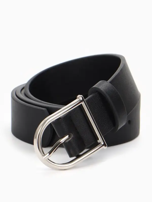 Ремень женский, 1 прокол, металл пряжка, 2.8&times;105 см, чёрный