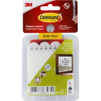 Застежки самоклеящиеся Command для картин, средние, 6 пар (17201-3PK-2)