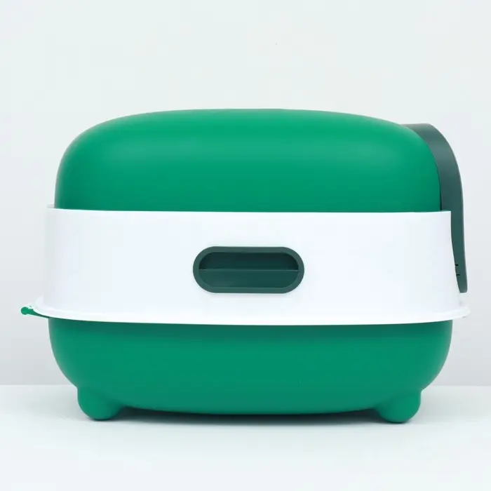 Туалет закрытый, 39&times;56&times;40 с, с УФ-лампой для уничтожения запаха, пластик, зелёный