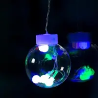 Гирлянда &laquo;Бахрома&raquo; 2.4&times;0.7 м с насадками &laquo;Шарики&raquo;, IP20, прозрачная нить, 108 LED, свечение мульти, 8 режимов, 220 В