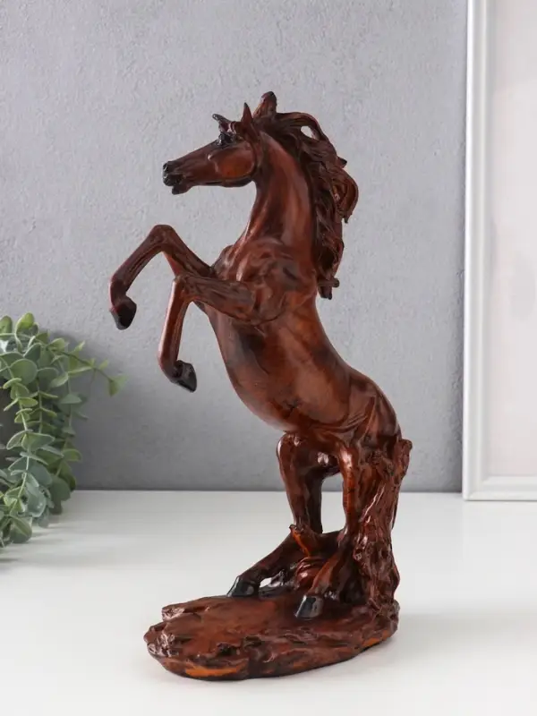 Сувенир полистоун Сувенир полистоун "Конь на дыбах" под дерево 19х10х30,8 см