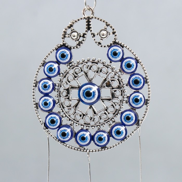 Музыка ветра металл Музыка ветра металл "Ажурный круг" от сглаза 2 колокольчика 24 см