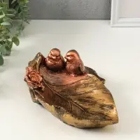 Подставка для мелочей &laquo;Птички&raquo;, гипс под бронзу, 10&times;25&times;20 см