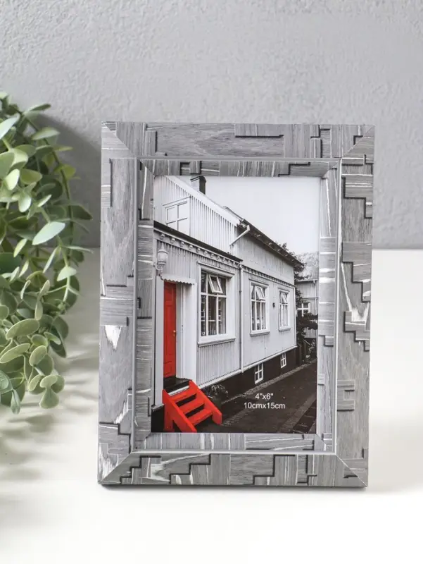 Фоторамка пластик 10х15 см "Моррис" тёмно-серый 19,8х15х2 см